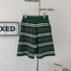 69314cf0908475d562cd9ec6 New Burberry Classic Green Striped Knit Straight Shorts Unisex