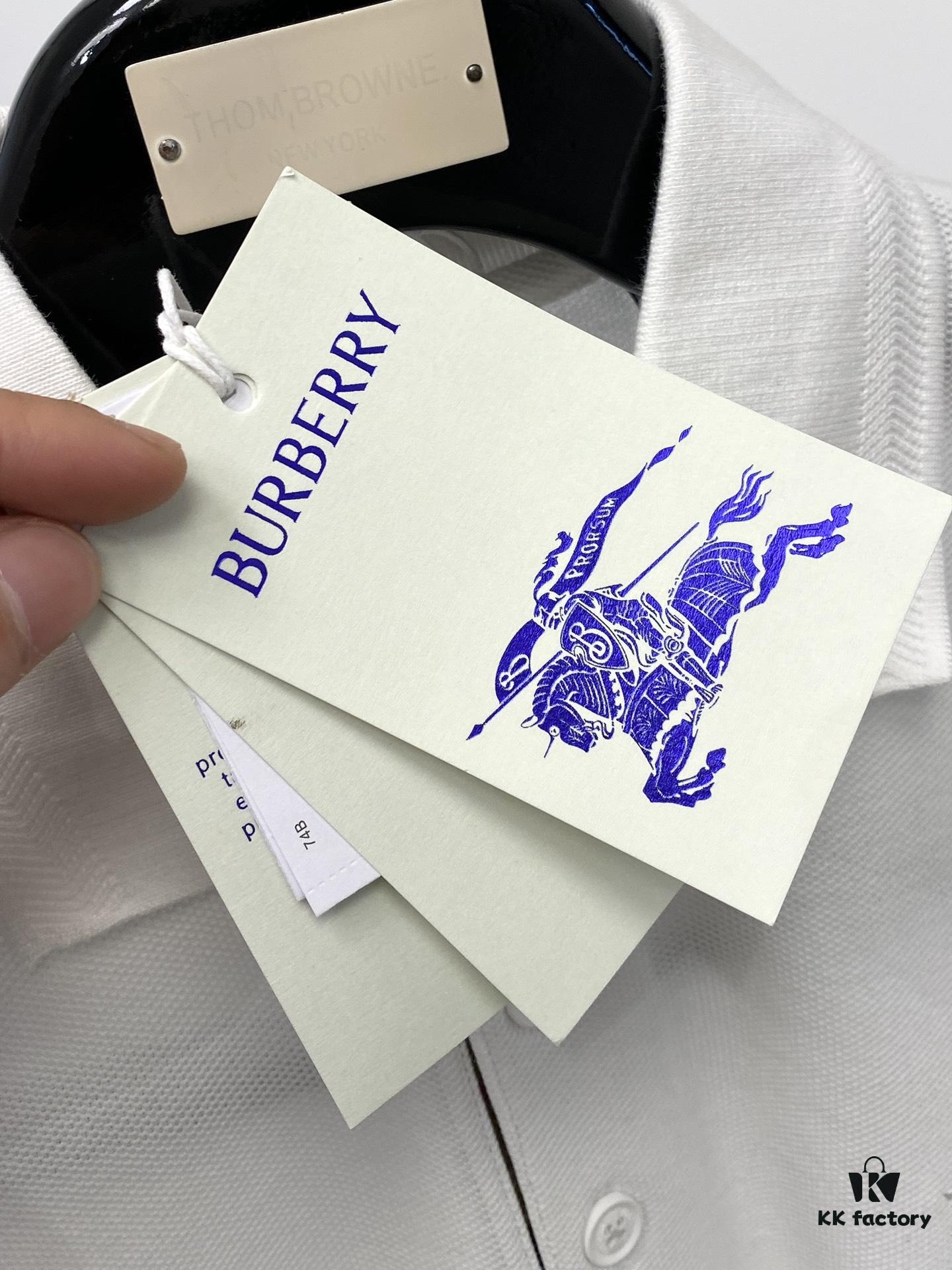 69314e8b908475d562cd9f1c Burberry, 2025 Latest Short-Sleeve T-Shirt, Stylish and Handsome with Exquisite Embroidered Logo on Chest, Simple and Versatile Design, Cotton Fabric Offers Structure and Comfort, Fine Weave, Size S-XL