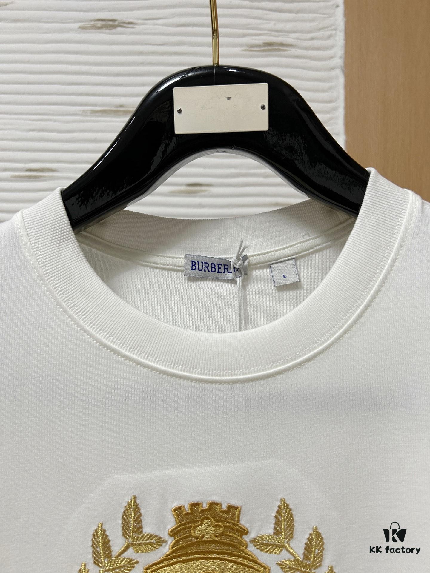 69314ec0908475d562cd9f2b Burberry, 2025 Latest Short Sleeve T-Shirt, Stylish and Fashionable with Exquisite Embroidered Logo on Chest, Simple and Versatile Design