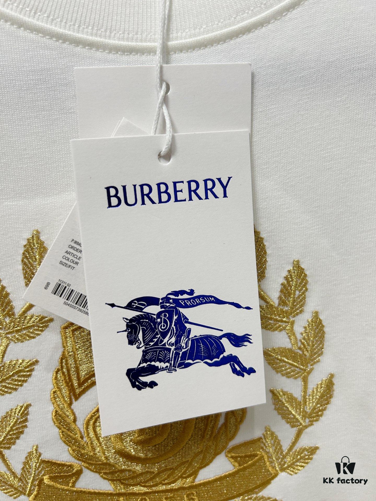 69314ec7908475d562cd9f2e Burberry, 2025 Latest Short Sleeve T-Shirt, Stylish and Fashionable with Exquisite Embroidered Logo on Chest, Simple and Versatile Design