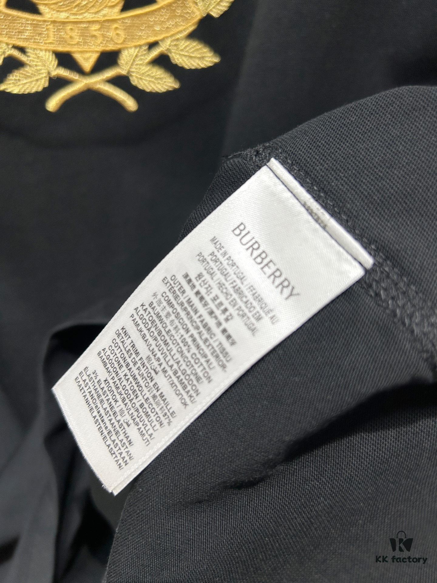 69314ef4908475d562cd9f39 Burberry, 2025 Latest Short Sleeve T-Shirt, Stylish and Handsome with Exquisite Embroidered Logo on Chest, Simple and Versatile Design