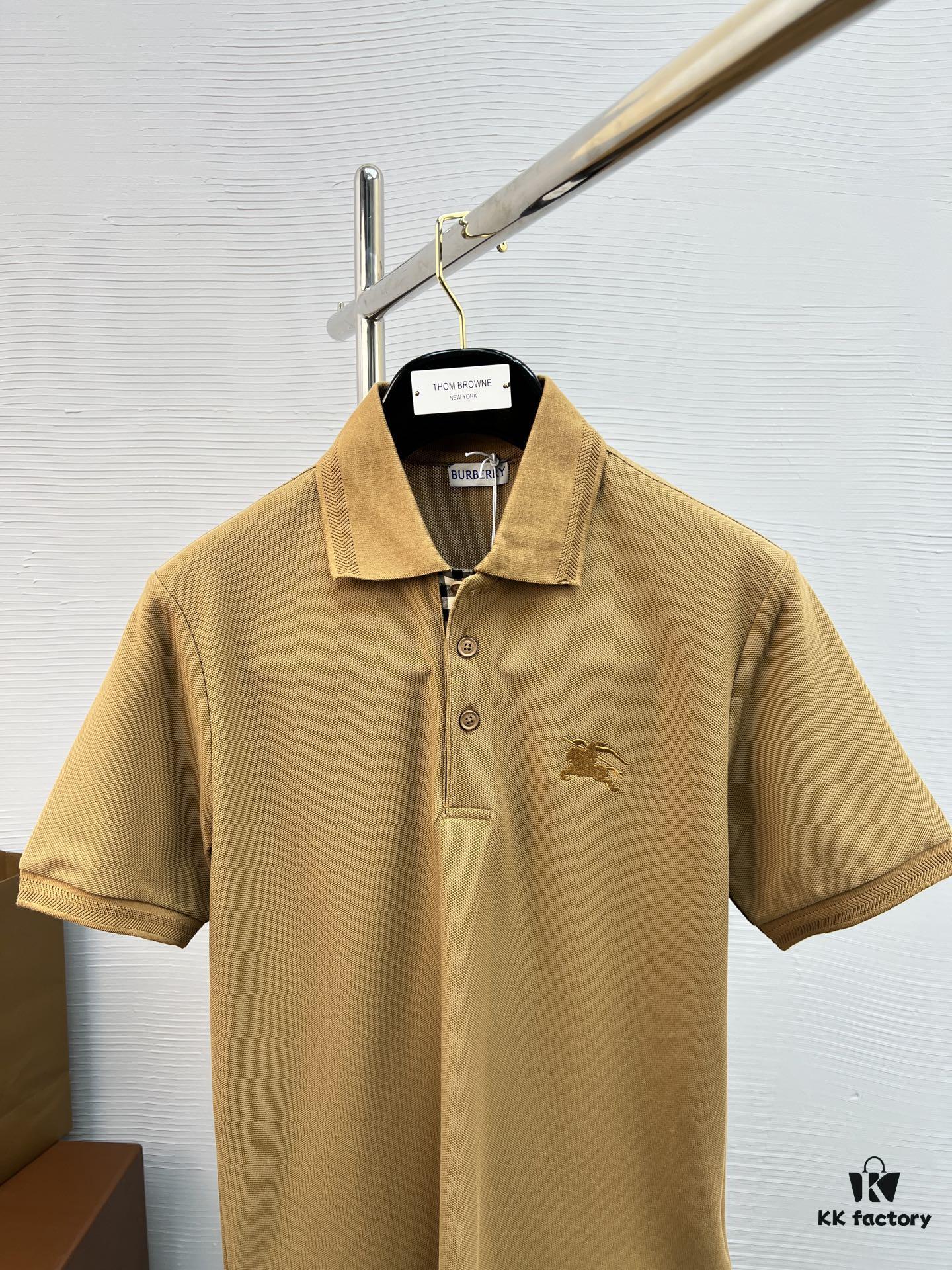 69314fbf908475d562cd9f6b BBR 25SS Spring/Summer Polo Shirt, Black and White Printed Round-Neck Short-Sleeve T-Shirt
