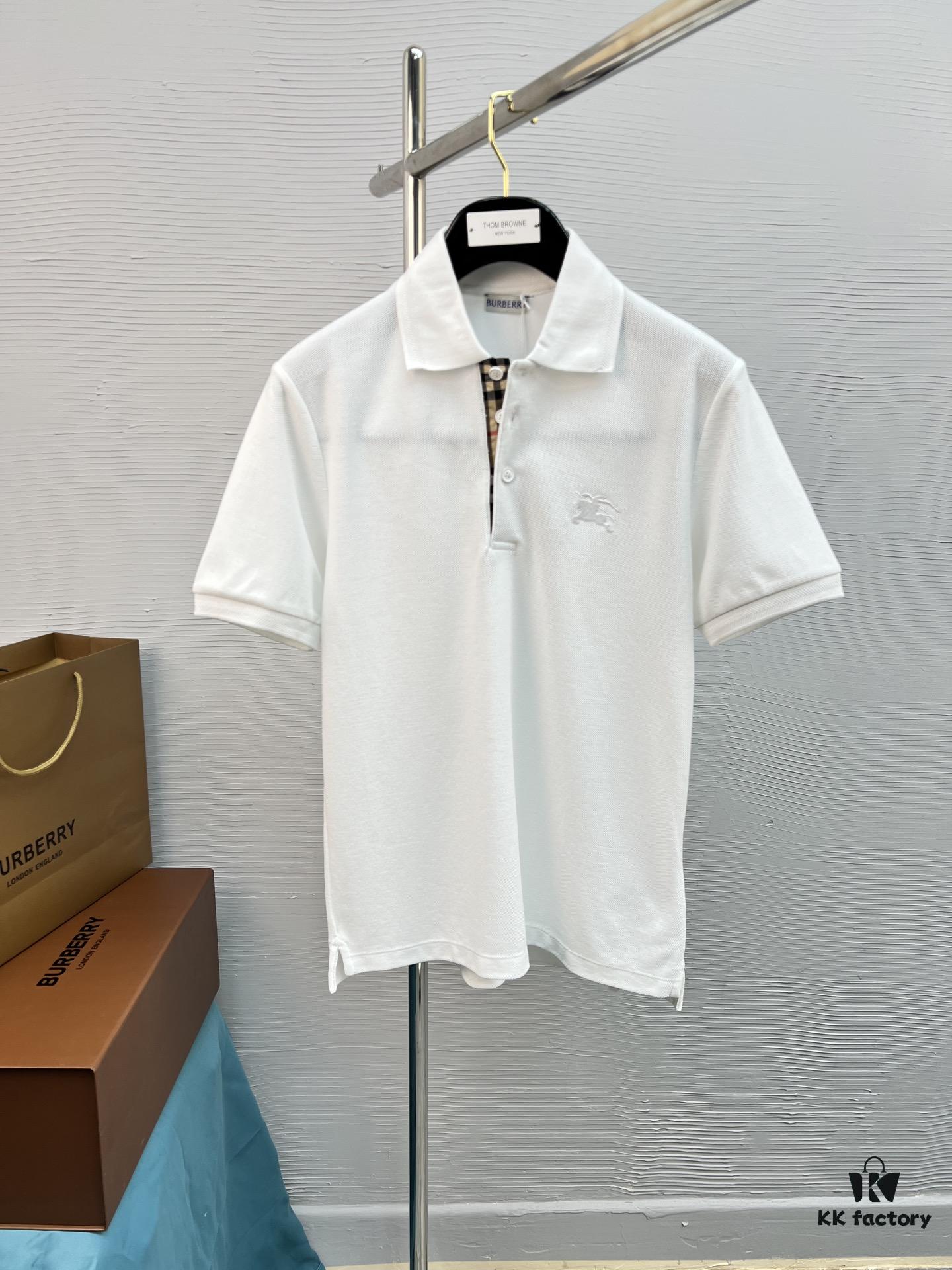 69314ffe908475d562cd9f79 BBR 25SS Spring/Summer Polo Shirt – Black and White Printed Crew Neck Short Sleeve T-Shirt
