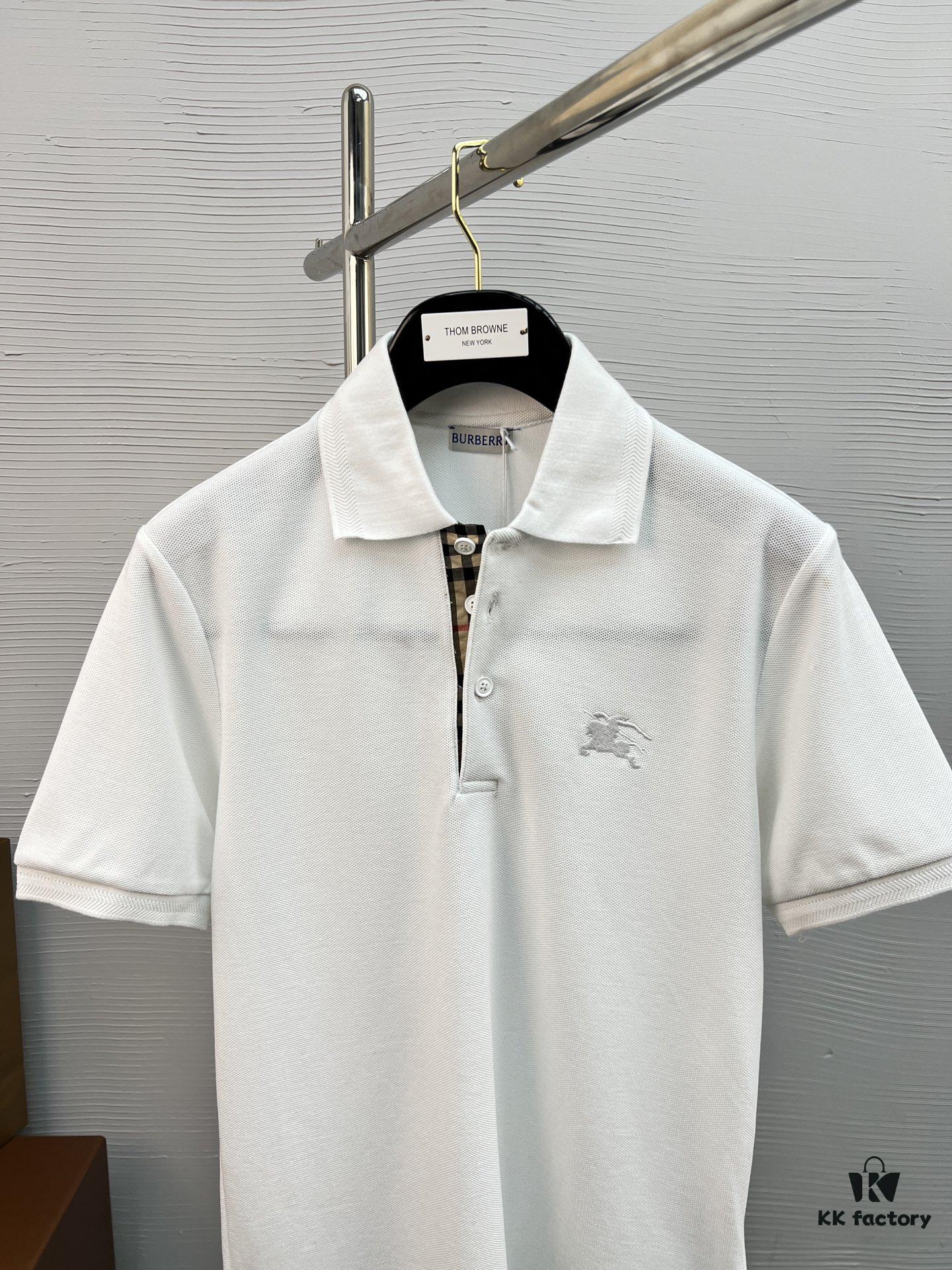 69315006908475d562cd9f7c BBR 25SS Spring/Summer Polo Shirt – Black and White Printed Crew Neck Short Sleeve T-Shirt