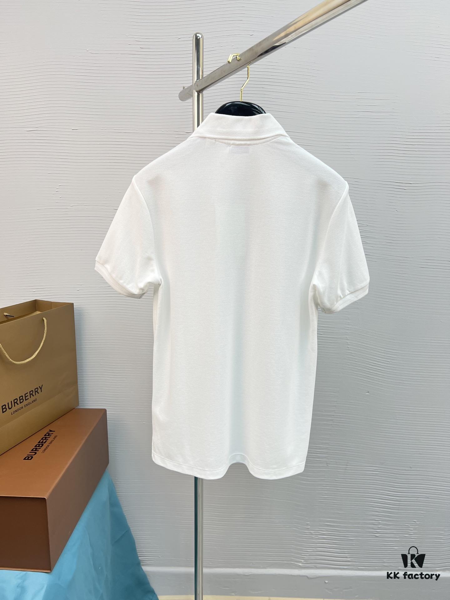 69315019908475d562cd9f7f BBR 25SS Spring/Summer Polo Shirt – Black and White Printed Crew Neck Short Sleeve T-Shirt