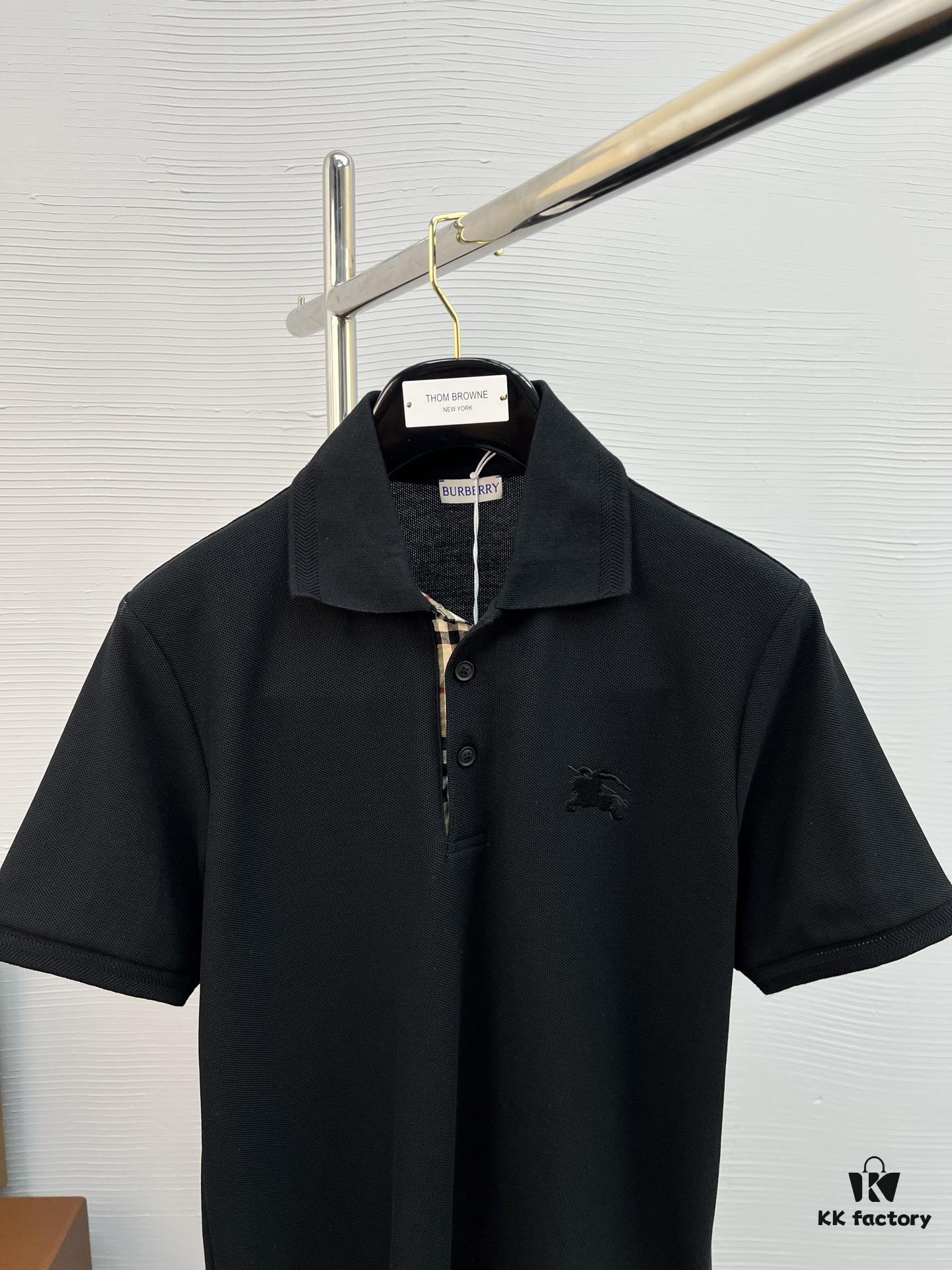 69315058908475d562cd9f8e BBR 25SS Spring Summer Polo Shirt Black and White Printed Crew Neck Short Sleeve T-Shirt
