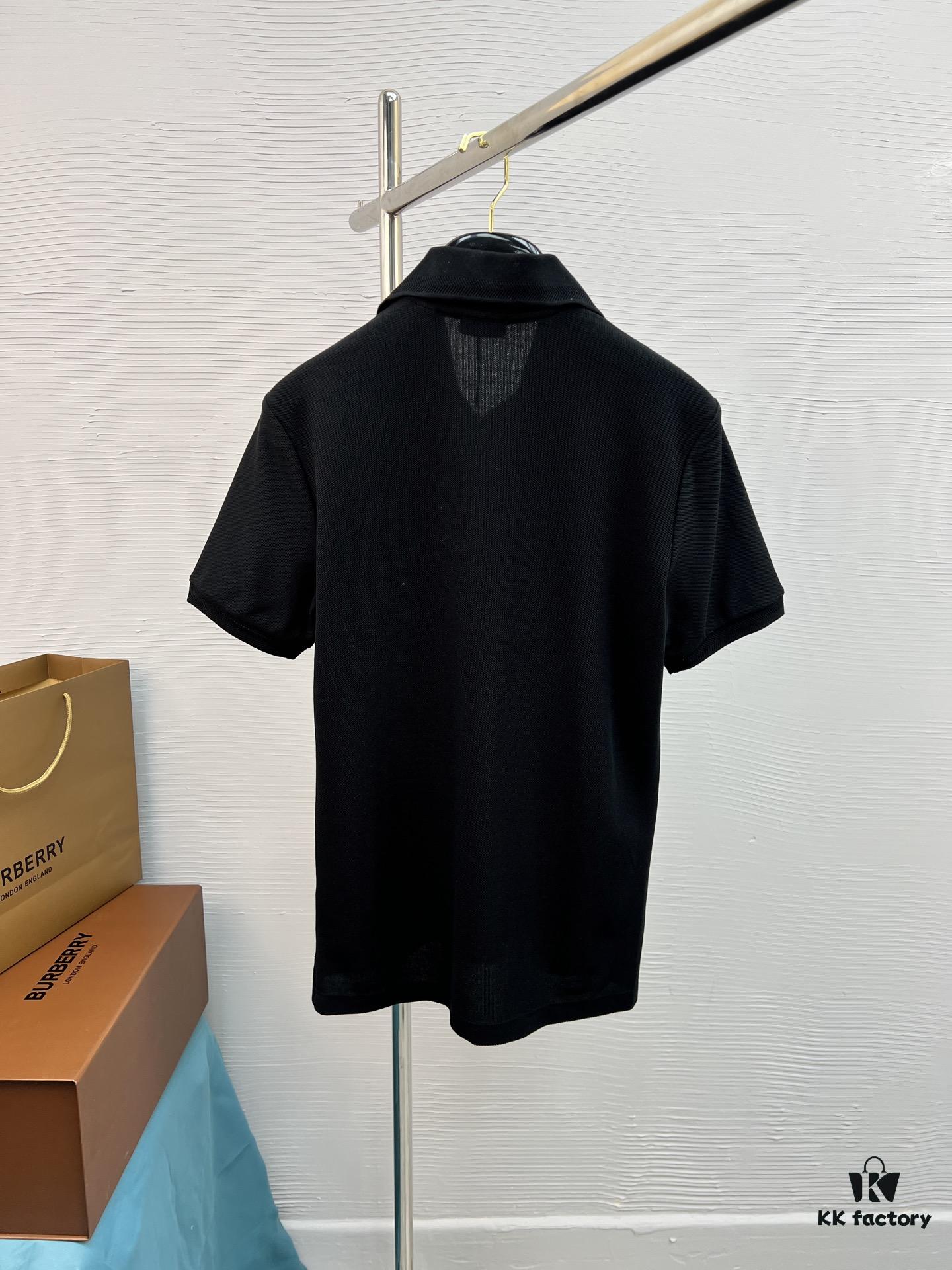 6931505c908475d562cd9f8f BBR 25SS Spring Summer Polo Shirt Black and White Printed Crew Neck Short Sleeve T-Shirt