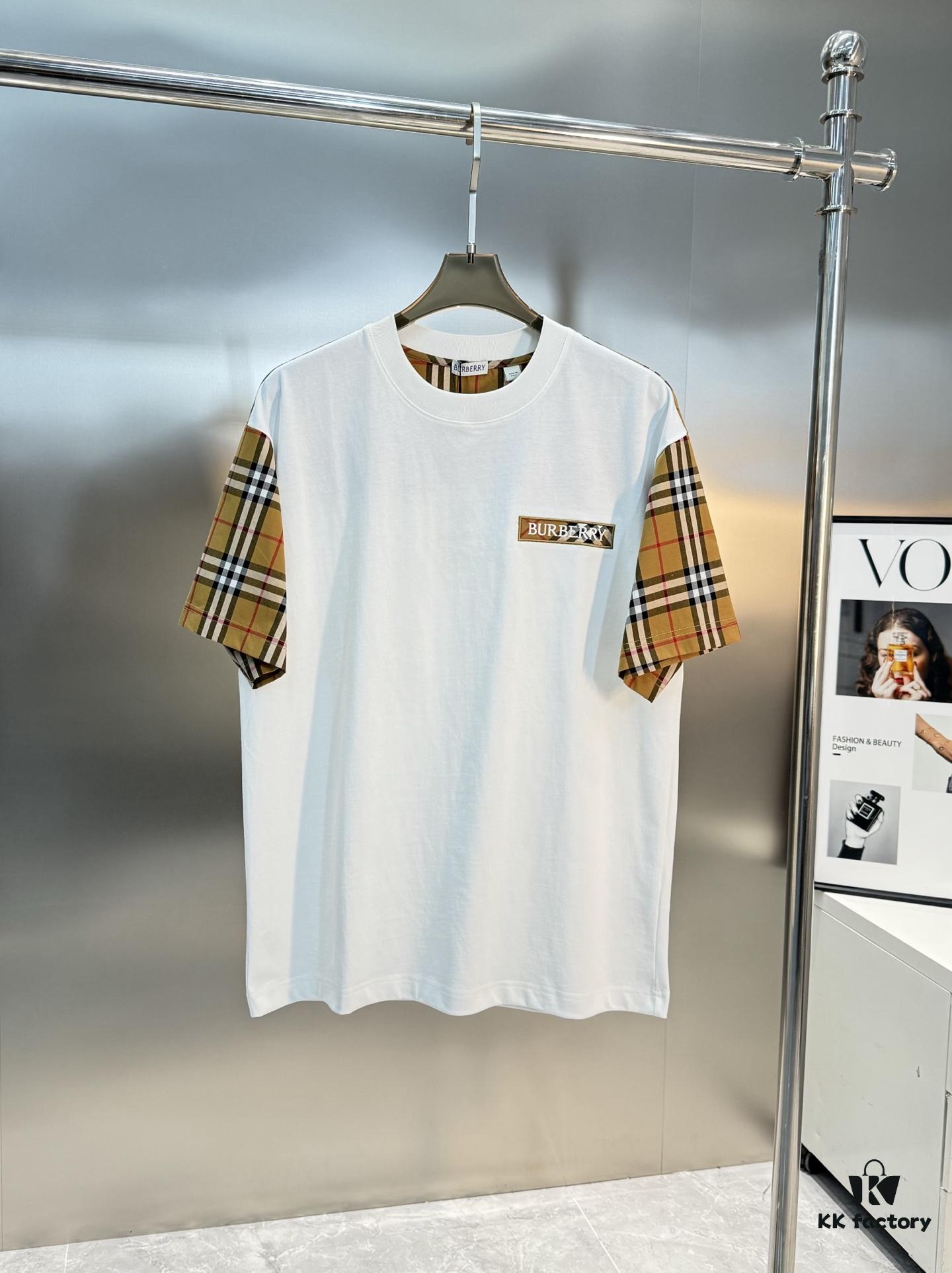 693153a9908475d562cda037 BBR* Baboli 2025 SS Limited Edition T-Shirt, Unisex Design, Premium 260g Fully Combed Cotton, 3D Embroidered Brand Letter on Chest, Plaid Panel Detail on Sleeves and Back with Textured Tactile Effect, Oversized Slightly Expanded Fit, Triple Labels Complete, Colors: Black, White, European Size: S-XL (Recommended Size M for Height 175cm/Weight 70kg)