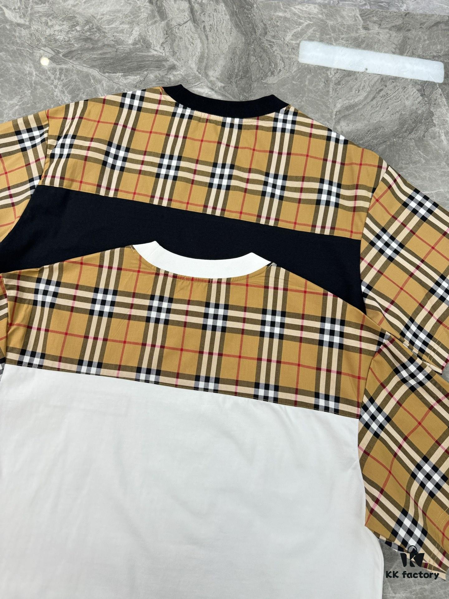 693153c1908475d562cda03d BBR* Baboli 2025 SS Limited Edition T-Shirt, Unisex Design, Premium 260g Fully Combed Cotton, 3D Embroidered Brand Letter on Chest, Plaid Panel Detail on Sleeves and Back with Textured Tactile Effect, Oversized Slightly Expanded Fit, Triple Labels Complete, Colors: Black, White, European Size: S-XL (Recommended Size M for Height 175cm/Weight 70kg)