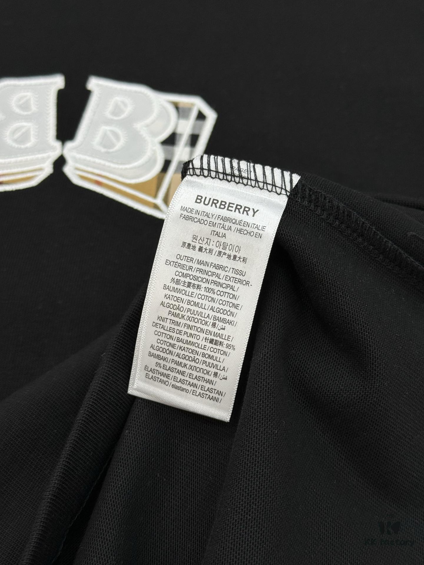 693153e9908475d562cda046 BBR* Burberry 25s Classic Short-Sleeve T-Shirt, Unisex Style! Popular on Xiaohongshu – Featuring Iconic Burberry Plaid and Refined 3D Embroidery