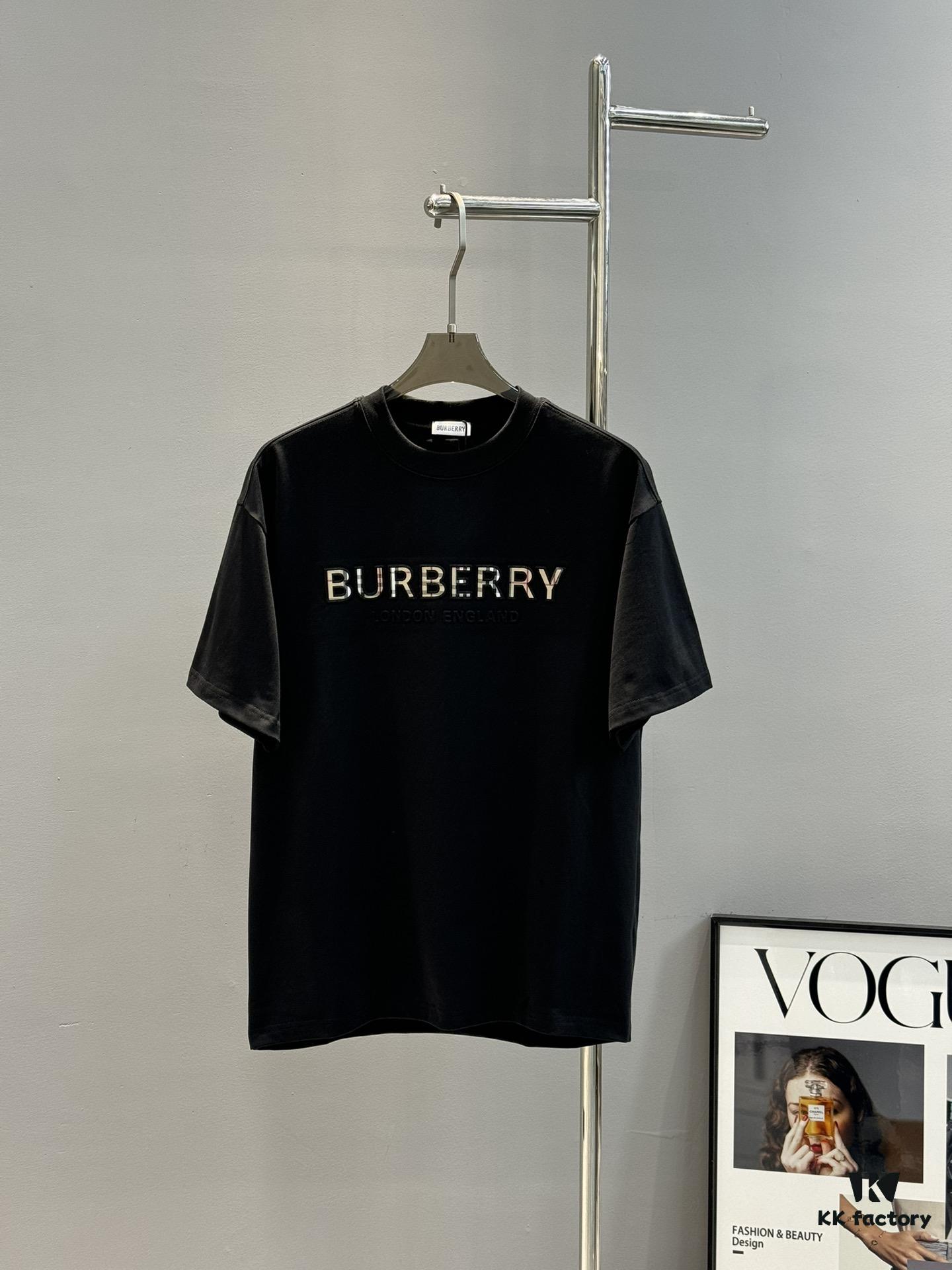 6931541f908475d562cda053 BBR* Baboli 25SS Limited Edition T-Shirt, Unisex, 260g High-Quality Combed Cotton, Textured Chest Design with Brand Lettering and Classic Plaid Pattern, Oversized Slightly Flared Fit, Triple Labels, Colors: Black, White, European Size: S-XL (Recommended M for 175cm/72.5kg)