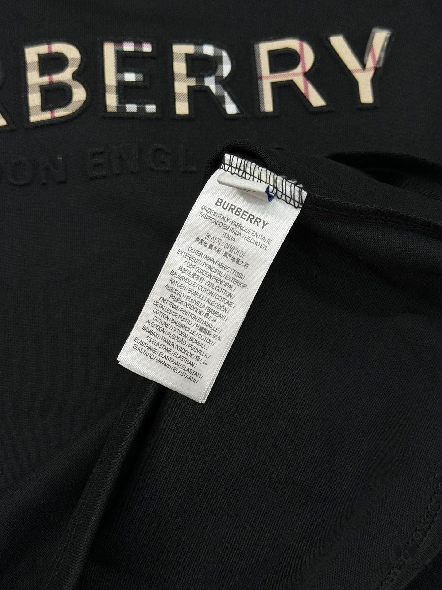 69315437908475d562cda05a BBR* Baboli 25SS Limited Edition T-Shirt, Unisex, 260g High-Quality Combed Cotton, Textured Chest Design with Brand Lettering and Classic Plaid Pattern, Oversized Slightly Flared Fit, Triple Labels, Colors: Black, White, European Size: S-XL (Recommended M for 175cm/72.5kg)