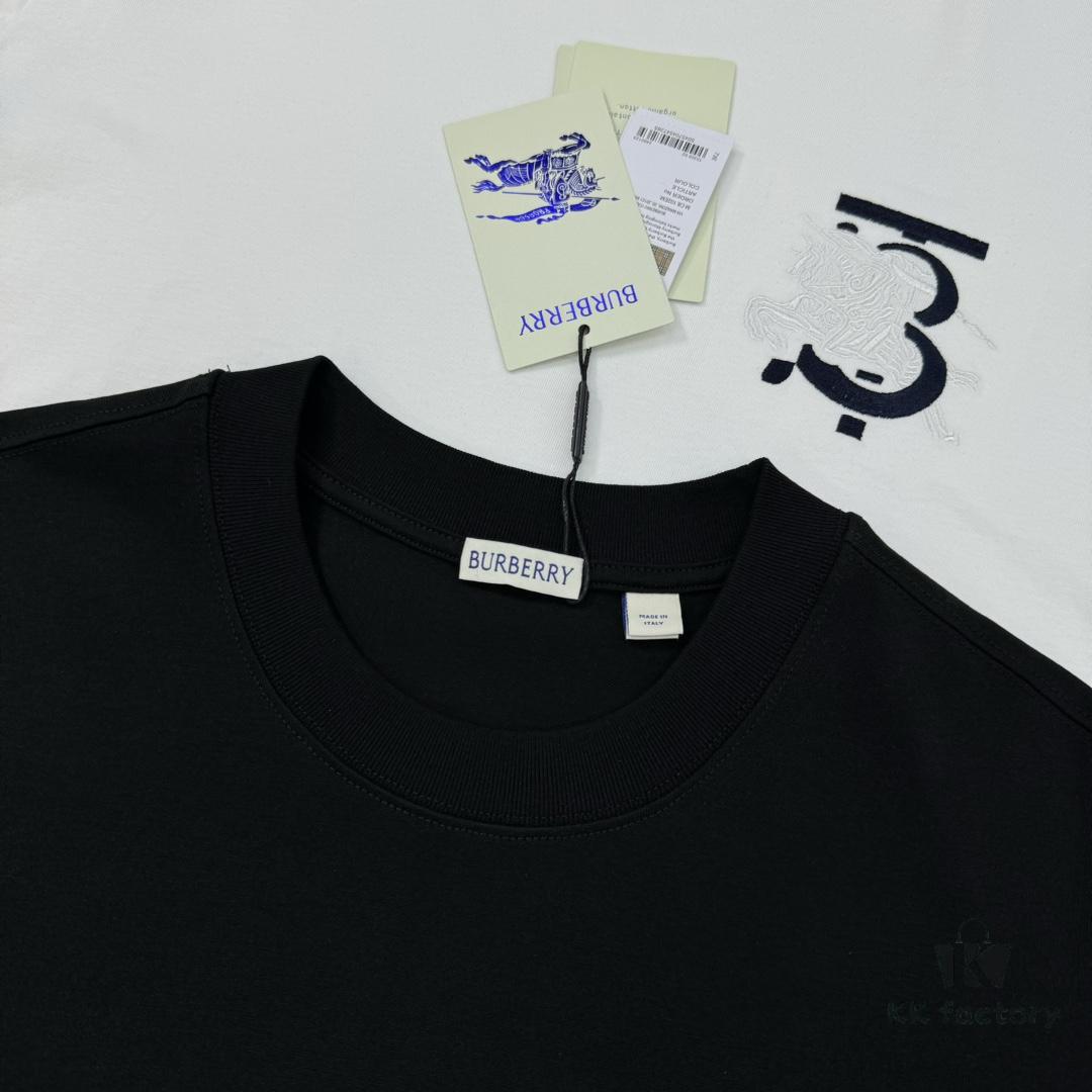 69315453908475d562cda05e BBR* Bao-Bao Li 25s Classic Short-Sleeve Unisex T-Shirt – Front Chest TB Horse 3D Embroidered Logo, Premium 260g Pure Cotton, Soft and Breathable, Basic Style for Long-Lasting Wear