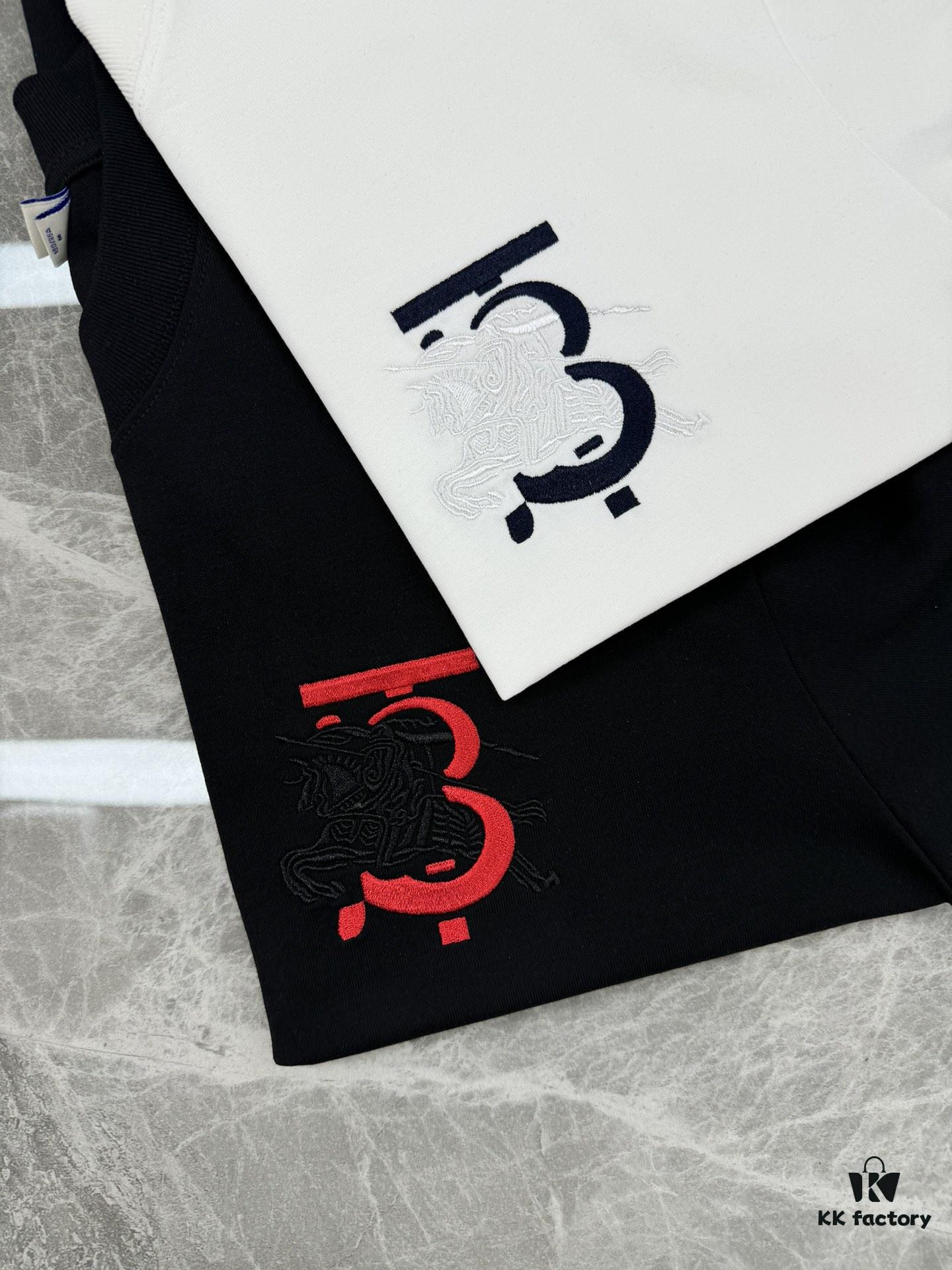 69315462908475d562cda061 BBR* Bao-Bao Li 25s Classic Short-Sleeve Unisex T-Shirt – Front Chest TB Horse 3D Embroidered Logo, Premium 260g Pure Cotton, Soft and Breathable, Basic Style for Long-Lasting Wear