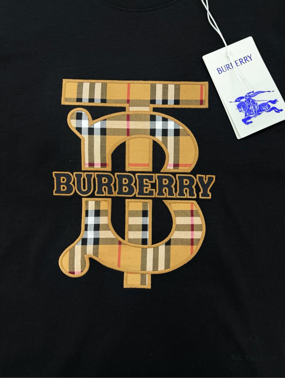 6931547a908475d562cda067 BBR* Bao Bao Li 25SS Limited Edition T-Shirt, Unisex, 260g High-Quality Combed Cotton, Classic TB Plaid Embroidery on Chest with Strong Textural Feel, Oversized Slightly Loose Fit, Triple Labels, Colors: Black, White