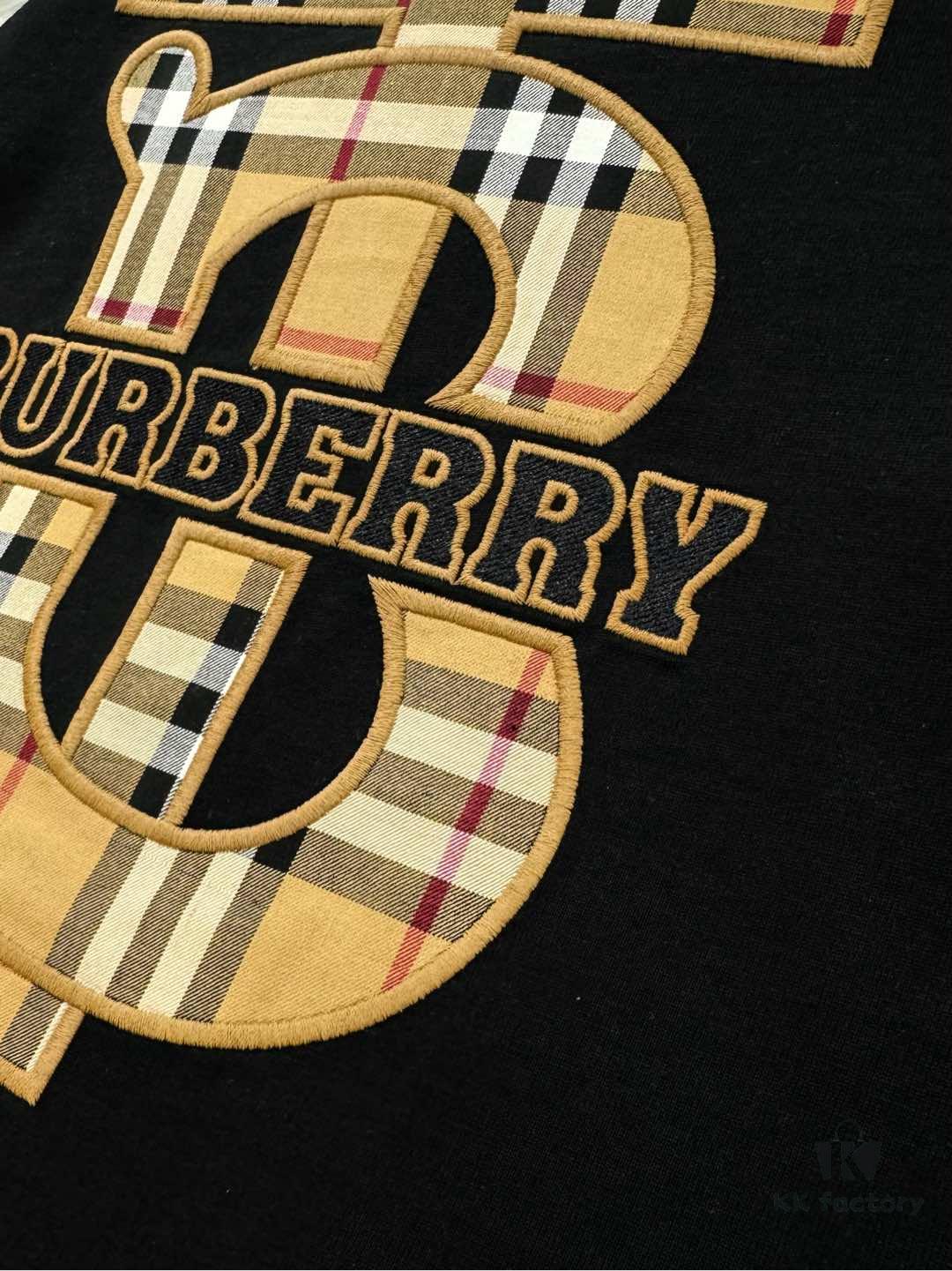 6931547d908475d562cda068 BBR* Bao Bao Li 25SS Limited Edition T-Shirt, Unisex, 260g High-Quality Combed Cotton, Classic TB Plaid Embroidery on Chest with Strong Textural Feel, Oversized Slightly Loose Fit, Triple Labels, Colors: Black, White