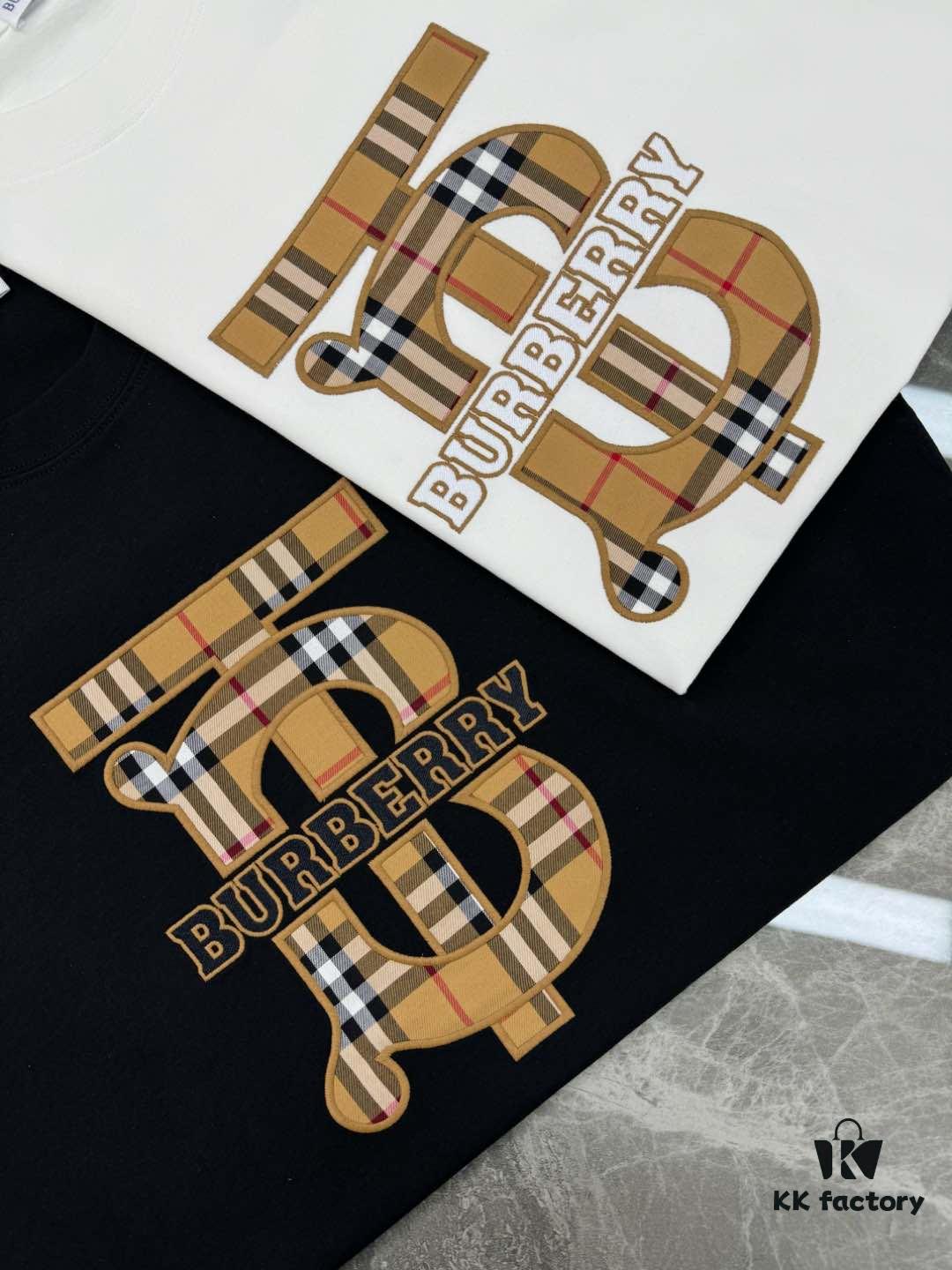 6931547f908475d562cda069 BBR* Bao Bao Li 25SS Limited Edition T-Shirt, Unisex, 260g High-Quality Combed Cotton, Classic TB Plaid Embroidery on Chest with Strong Textural Feel, Oversized Slightly Loose Fit, Triple Labels, Colors: Black, White