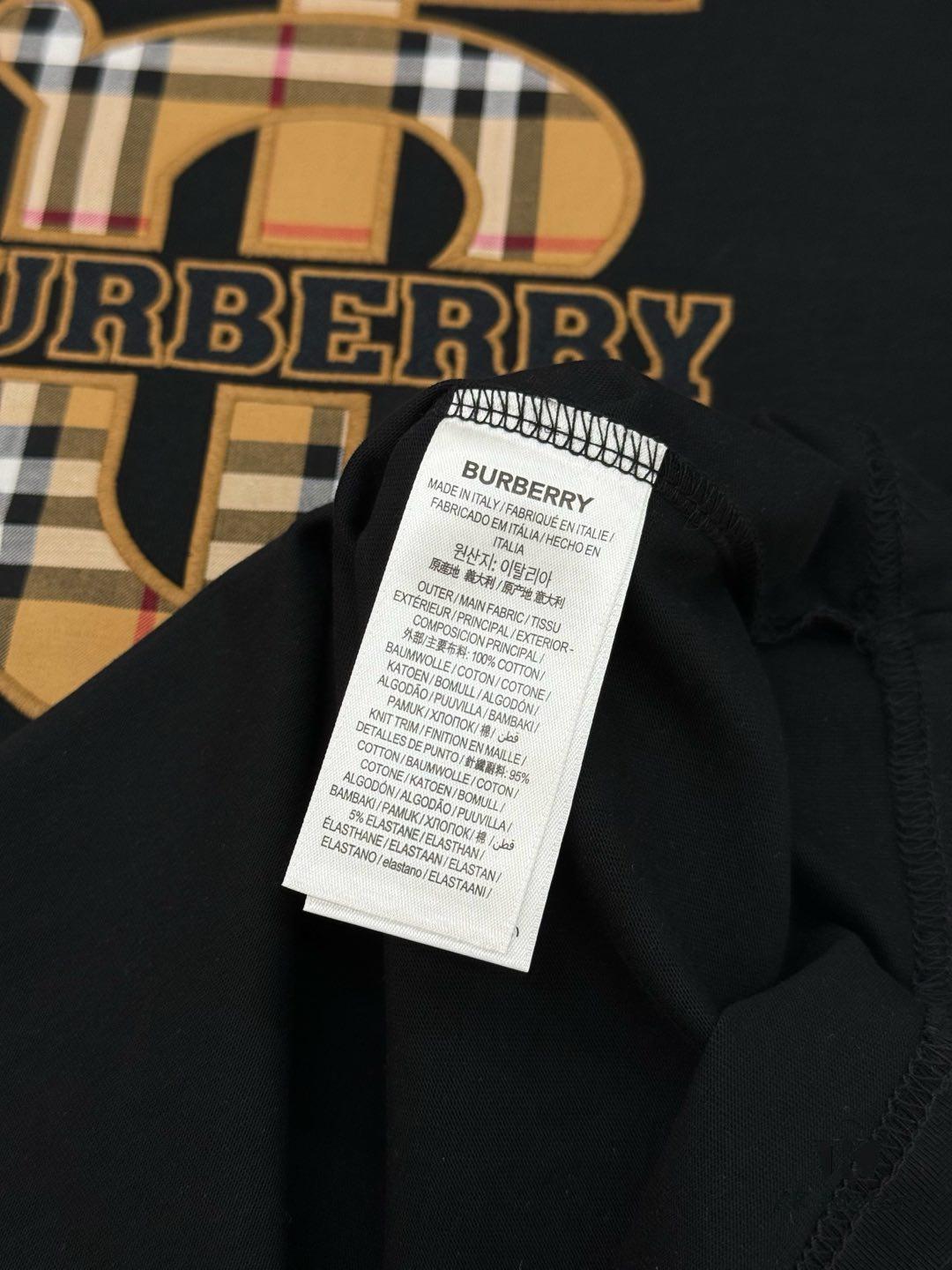 69315480908475d562cda06a BBR* Bao Bao Li 25SS Limited Edition T-Shirt, Unisex, 260g High-Quality Combed Cotton, Classic TB Plaid Embroidery on Chest with Strong Textural Feel, Oversized Slightly Loose Fit, Triple Labels, Colors: Black, White
