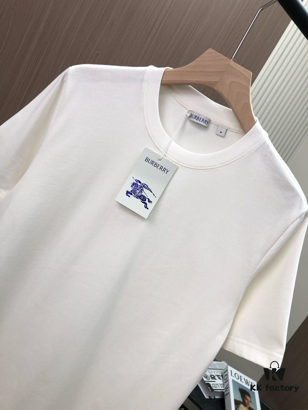 693154b3908475d562cda078 BBR 2025SS New Plaid Warhorse Knight Embroidered Round Neck Short Sleeve T-Shirt
