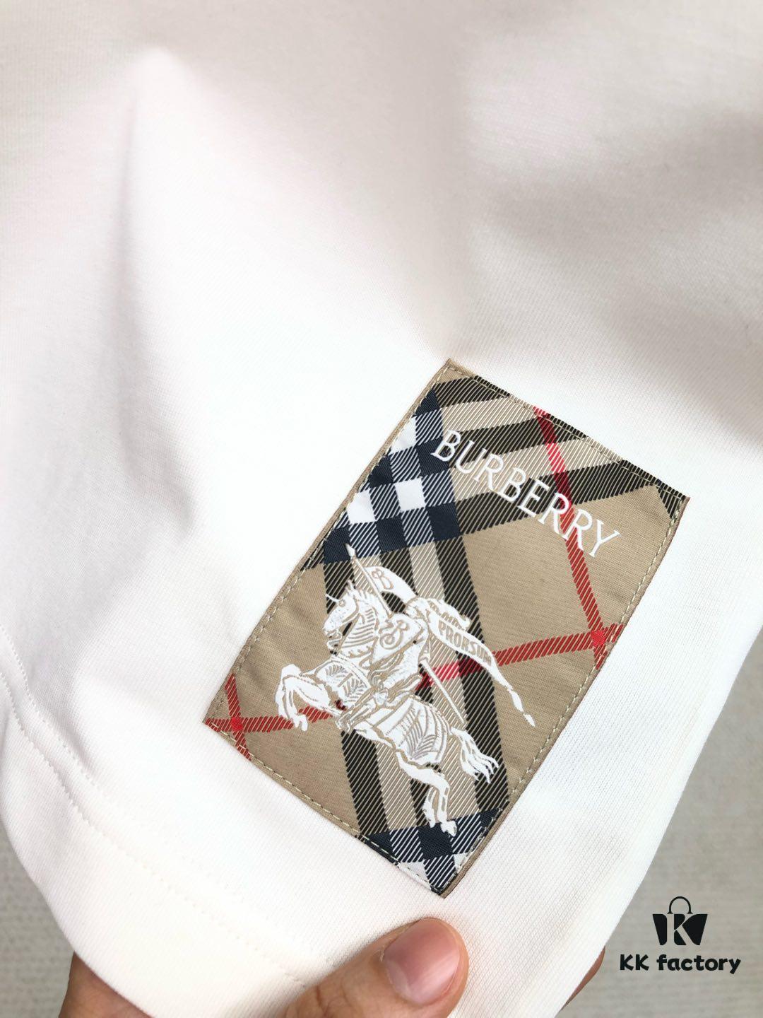 693154b9908475d562cda07b BBR 2025SS New Plaid Warhorse Knight Embroidered Round Neck Short Sleeve T-Shirt