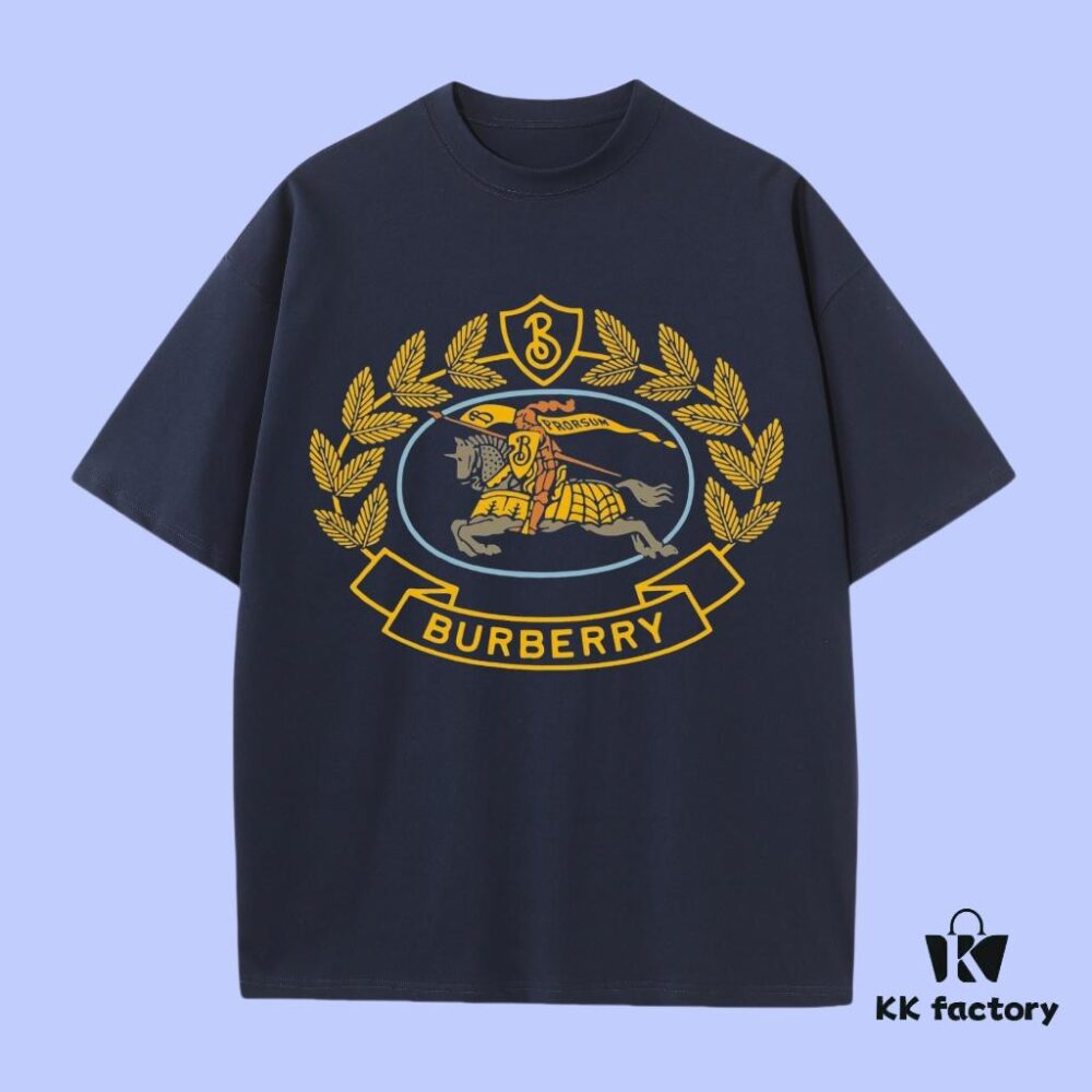 693154da908475d562cda084 Burberry 2025 Fall Spring/Summer Collection Wheat Ear and Warhorse Short Sleeve T-Shirt - Premium Quality, Custom-Woven 270G 32-Thread Double-Yarn Pure Cotton Fabric, Relaxed Fit Unisex Design
