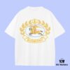 69315502908475d562cda08d High-End Quality Burberry 2025 Fall Spring/Summer Collection Wheat-Ear and Warhorse Graphic Short-Sleeve T-Shirt Premium 270G 32-Single Double-Yarn Cotton Fabric, Relaxed Fit Unisex Design