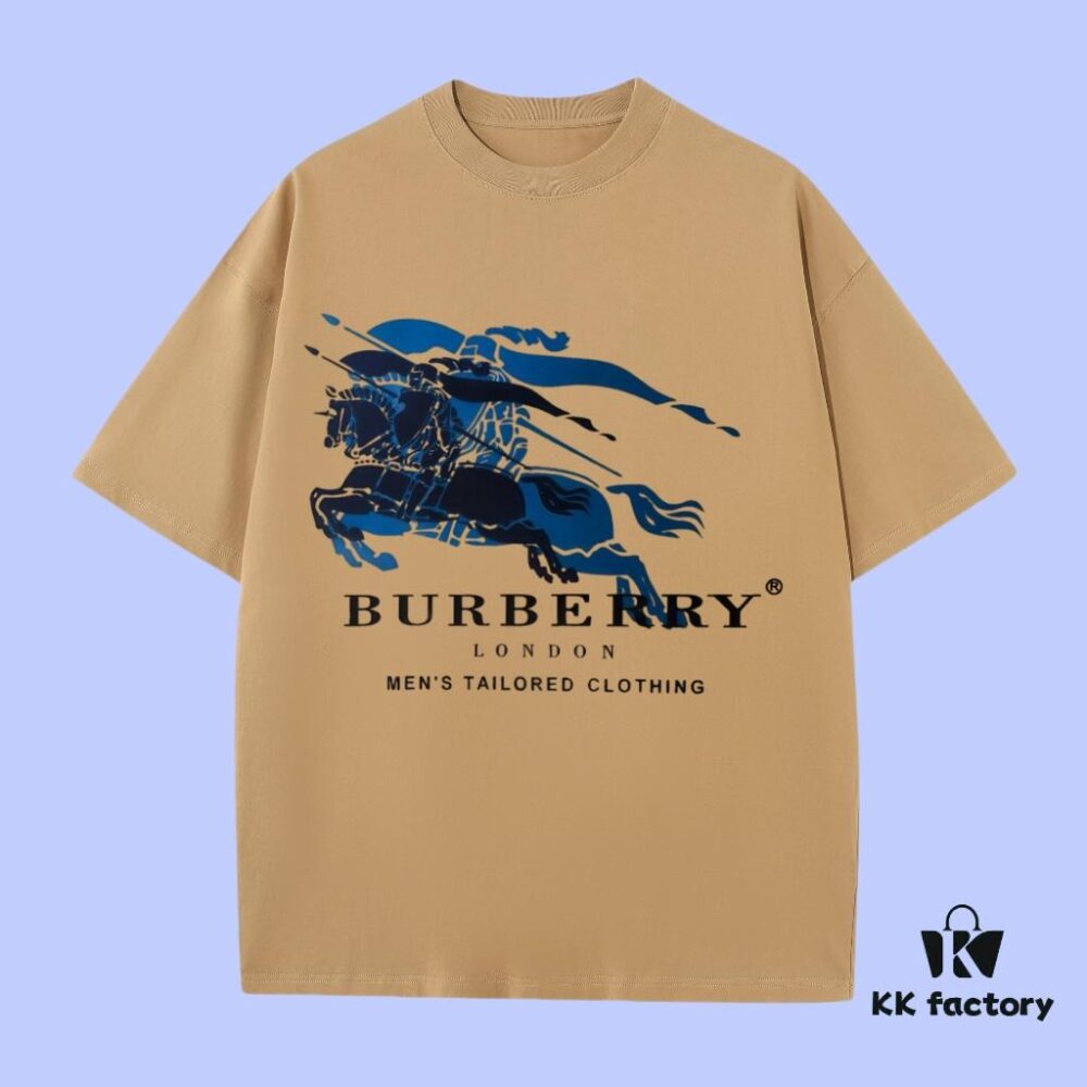 6931553c908475d562cda0a0 High-End Quality Burberry 2025 Fall Spring/Summer Collection Equestrian Logo Short-Sleeve T-Shirt, Distinct from Regular Prints, Crafted in Custom-Woven 270G 32-Count Double-Yarn Pure Cotton Fabric, Relaxed Fit Unisex Design