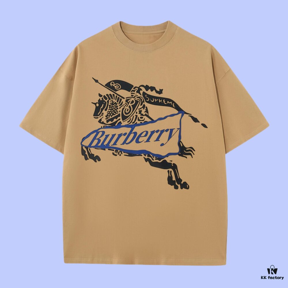 69315598908475d562cda0bc Burberry 2025 Fall Spring-Summer Collection Equestrian Graphic Short Sleeve T-Shirt Premium Quality, Special Jacquard 270G 32-Count Double-Yarn Pure Cotton Fabric, Relaxed Fit Unisex Design