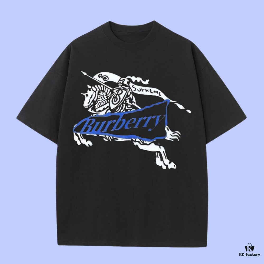 693155b6908475d562cda0c4 High-Quality Burberry 2025 Fall Spring/Summer Collection Equestrian Short-Sleeve T-Shirt, Premium 270G 32-Count Double-Yarn Cotton Fabric, Distinct from Regular Print, Relaxed Fit Unisex Design