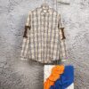 69315657908475d562cda0eb Burberry Letter Plaid Cotton Poplin Shirt, 100% Pure Cotton, Original Quality, Custom Buttons, Chest Patch Pocket, Terry Cloth Appliqué on Sleeves, All-Over Pattern Matching, Unisex Design
