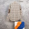 69315658908475d562cda0ec Burberry Letter Plaid Cotton Poplin Shirt, 100% Pure Cotton, Original Quality, Custom Buttons, Chest Patch Pocket, Terry Cloth Appliqué on Sleeves, All-Over Pattern Matching, Unisex Design