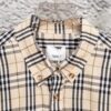 6931565a908475d562cda0ed Burberry Letter Plaid Cotton Poplin Shirt, 100% Pure Cotton, Original Quality, Custom Buttons, Chest Patch Pocket, Terry Cloth Appliqué on Sleeves, All-Over Pattern Matching, Unisex Design