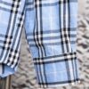 6931569a908475d562cda0fc Burberry Letter Plaid Cotton Poplin Shirt, 100% Pure Cotton, Original Quality, Chest Patch Pocket, Toweling Fabric Appliqué on Sleeves, All-Over Pattern Matching, Unisex Design