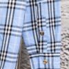 693156b8908475d562cda101 Burberry Letter Plaid Cotton Poplin Shirt, 100% Pure Cotton, Original Quality, Chest Patch Pocket, Toweling Fabric Appliqué on Sleeves, All-Over Pattern Matching, Unisex Design