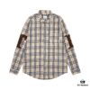 693156c0908475d562cda103 Burberry Letter Plaid Cotton Poplin Shirt, 100% Pure Cotton, Original Quality, Custom Buttons, Chest Patch Pocket, Toweling Fabric Appliqué on Sleeves, All-Over Pattern Matching, Unisex Design