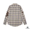 693156c7908475d562cda104 Burberry Letter Plaid Cotton Poplin Shirt, 100% Pure Cotton, Original Quality, Custom Buttons, Chest Patch Pocket, Toweling Fabric Appliqué on Sleeves, All-Over Pattern Matching, Unisex Design