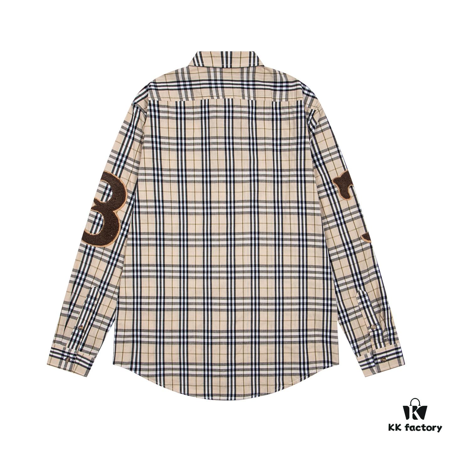 693156c7908475d562cda104 Burberry Letter Plaid Cotton Poplin Shirt, 100% Pure Cotton, Original Quality, Custom Buttons, Chest Patch Pocket, Toweling Fabric Appliqué on Sleeves, All-Over Pattern Matching, Unisex Design