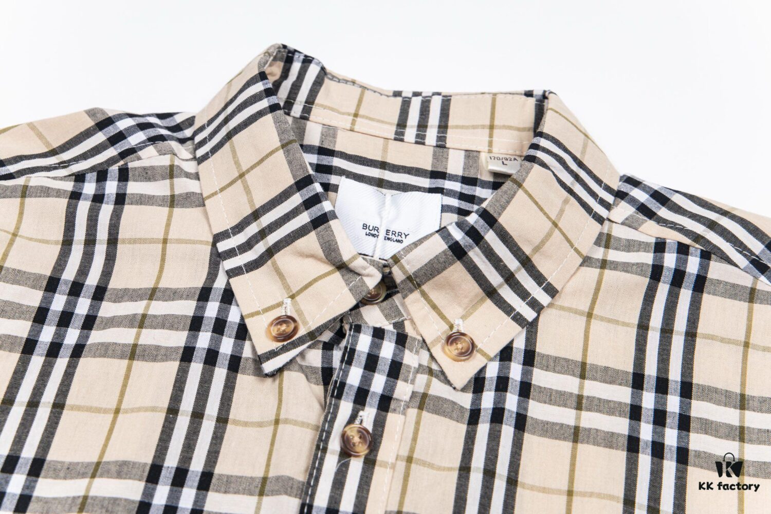 693156c8908475d562cda105 Burberry Letter Plaid Cotton Poplin Shirt, 100% Pure Cotton, Original Quality, Custom Buttons, Chest Patch Pocket, Toweling Fabric Appliqué on Sleeves, All-Over Pattern Matching, Unisex Design