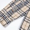 693156f1908475d562cda10e Burberry Letter Plaid Cotton Poplin Shirt, 100% Pure Cotton, Original Quality, Custom Buttons, Chest Patch Pocket, Toweling Fabric Appliqué on Sleeves, All-Over Pattern Matching, Unisex Design