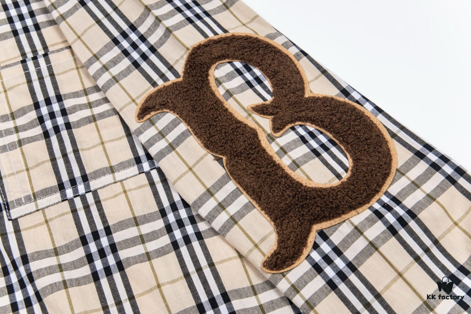 693156f3908475d562cda10f Burberry Letter Plaid Cotton Poplin Shirt, 100% Pure Cotton, Original Quality, Custom Buttons, Chest Patch Pocket, Toweling Fabric Appliqué on Sleeves, All-Over Pattern Matching, Unisex Design
