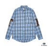 69315702908475d562cda112 Burberry Letter Plaid Cotton Poplin Shirt, Original 100% Cotton, Premium Quality with Custom Buttons, Patch Pocket, and Toweling Fabric Appliqué on Sleeves