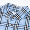69315705908475d562cda113 Burberry Letter Plaid Cotton Poplin Shirt, Original 100% Cotton, Premium Quality with Custom Buttons, Patch Pocket, and Toweling Fabric Appliqué on Sleeves