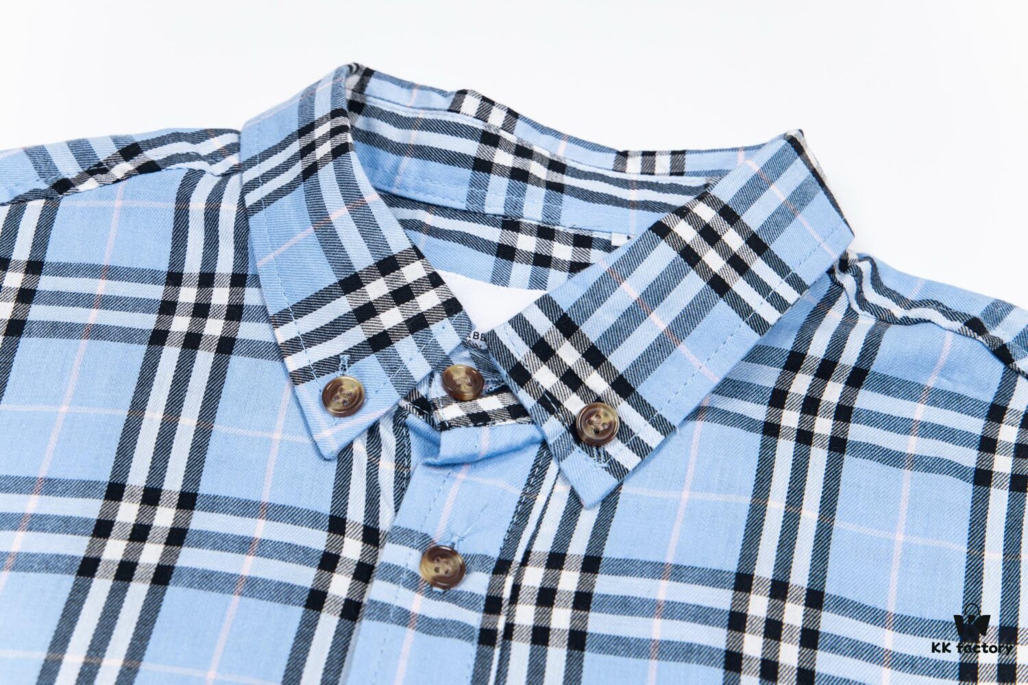 69315705908475d562cda113 Burberry Letter Plaid Cotton Poplin Shirt, Original 100% Cotton, Premium Quality with Custom Buttons, Patch Pocket, and Toweling Fabric Appliqué on Sleeves