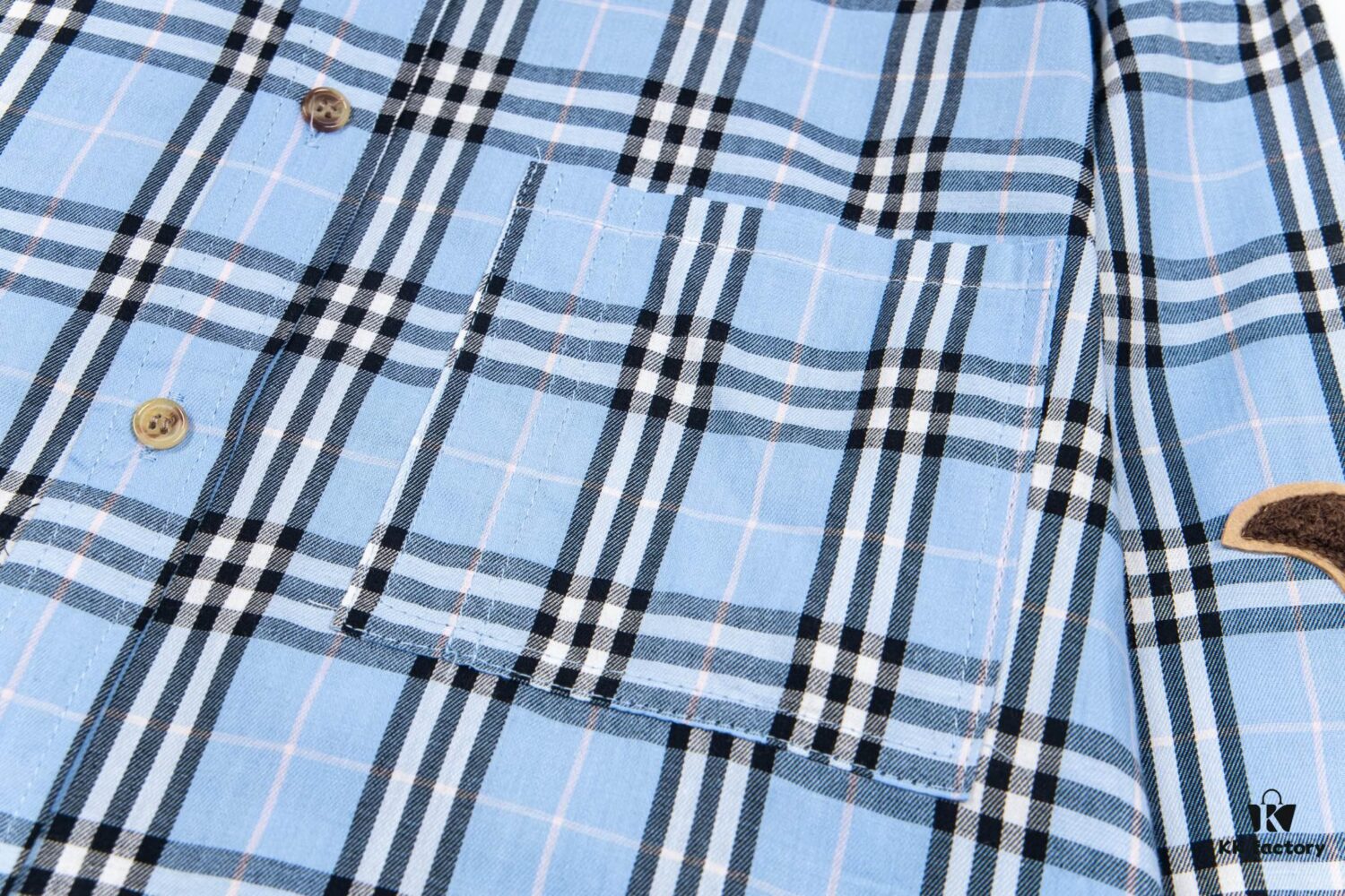 6931570a908475d562cda114 Burberry Letter Plaid Cotton Poplin Shirt, Original 100% Cotton, Premium Quality with Custom Buttons, Patch Pocket, and Toweling Fabric Appliqué on Sleeves