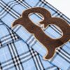 6931572e908475d562cda11d Burberry Letter Plaid Cotton Poplin Shirt, Original 100% Cotton, Premium Quality with Custom Buttons, Patch Pocket, and Toweling Fabric Appliqué on Sleeves