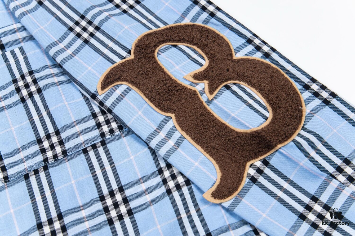 6931572e908475d562cda11d Burberry Letter Plaid Cotton Poplin Shirt, Original 100% Cotton, Premium Quality with Custom Buttons, Patch Pocket, and Toweling Fabric Appliqué on Sleeves