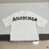 6931579f908475d562cda13d BALENCIAGA 2025SS New Arrival Letter Tape Print Distressed Washed Hole Unisex Cotton Loose Short Sleeve T-Shirt