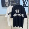 693157c6908475d562cda144 BALENCIAGA Tape Logo Printed Short-Sleeve T-Shirt, Made from 280g Double-Layer Pure Cotton Fabric, Comfortable and Soft to Wear, Featuring Raised Tape Logo Printing for a Premium, Three-Dimensional Look, High-Quality Replica, Complete with All Three Labels