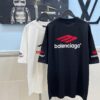 693157f0908475d562cda14d BALENCIAGA Logo Embroidered Heavy Washed Short Sleeve T-Shirt in 300g Double Cotton Fabric
