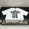 69315836908475d562cda158 BALENCIAGA Spring/Summer 2025 Letter Embroidered '01' Number Short Sleeve T-Shirt, Made from 300g Double-Layer Pure Cotton Fabric with Exquisite Blind Embroidery and High-Definition Direct-to-Film Printing on Front and Back